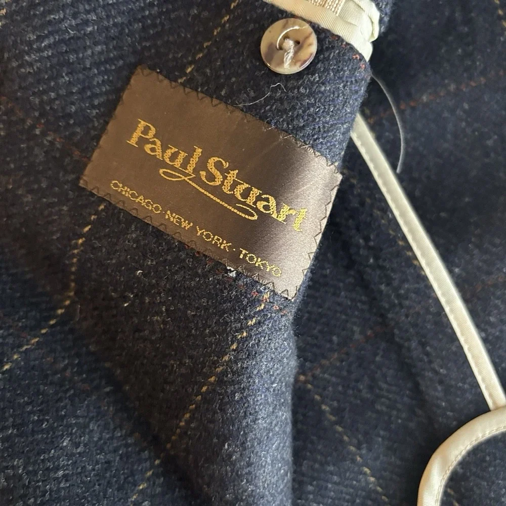 Paul Stuart Blazer Double Vented Sport Coat Quiet‎ Luxury SEE MEASUREMENTS~ FLAW